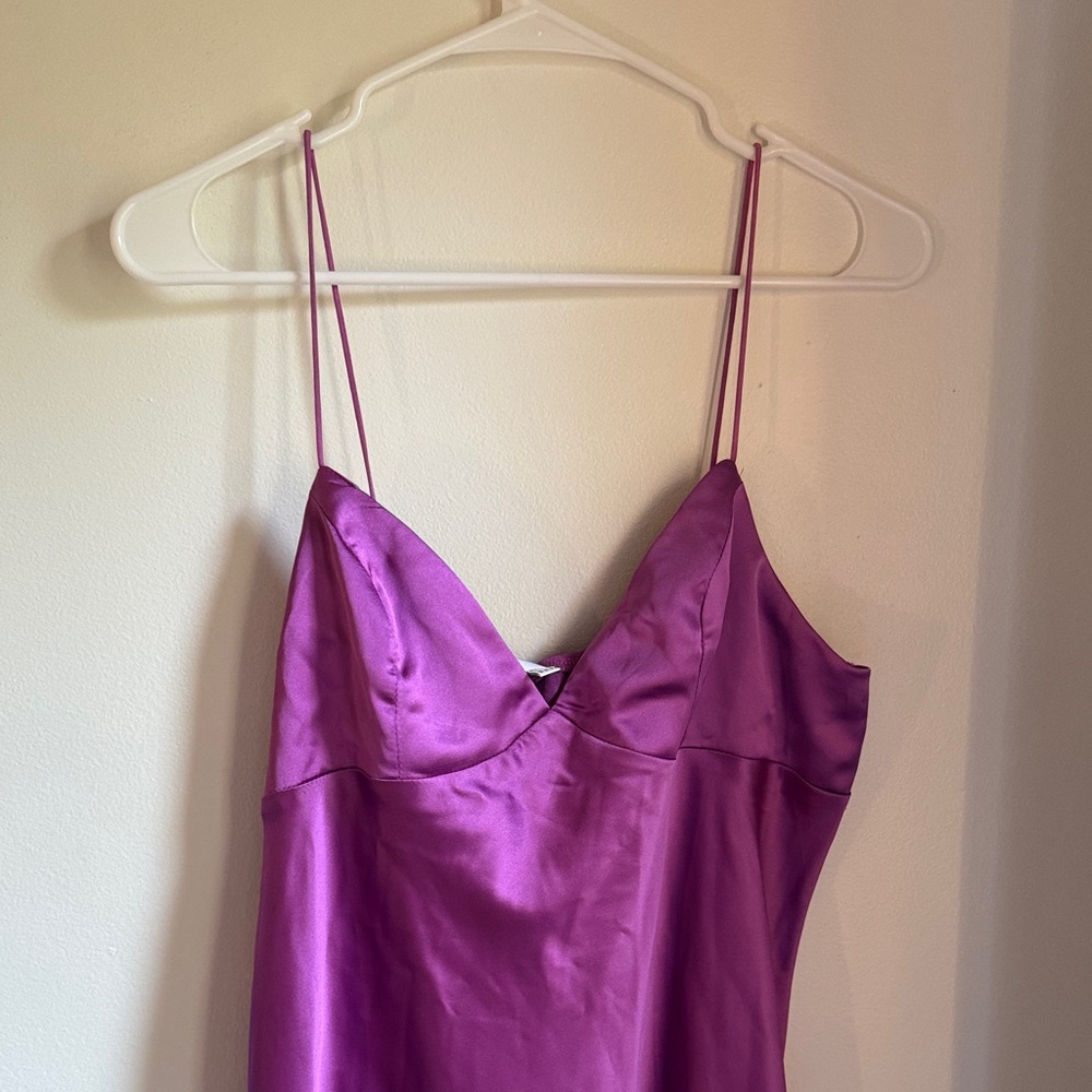 Princess Polly Purple Satin Slip Dress